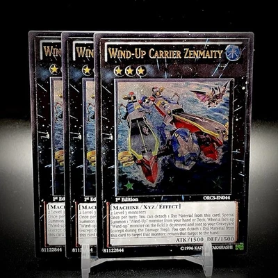 Yugioh Wind-Up Carrier Zenmaity ORCS-EN044 Ultimate Rare 1st Ed X3 Playset LP - Image 1 of 4