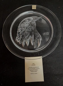 Lalique France 1973 Jahresteller Eichelhäher (Blue Jay) mit Box 81/4" - Bild 1 von 5