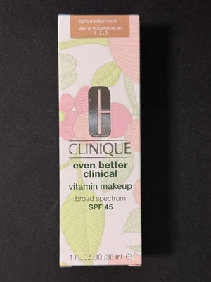 Clinique Even Better Clinical Vitamin Makeup SPF 45 - LIGHT MEDIUM COOL 1 - NIB - Image 1 of 2