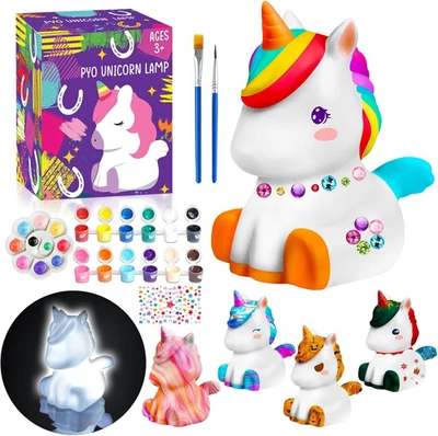 FUNZBO Paint Your Own Unicorn Lamp Kit - Arts and Crafts Supplies Painting Kits - Image 1 of 4
