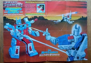 * TRANSFORMERS ULTIMATE BATTLE CATALOG PÓSTER 40X28CM  1986 - Imagen 1 de 2