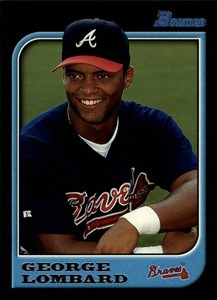 1997 Bowman Atlanta Braves Baseball Card #168 George Lombard