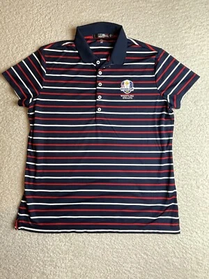 Ralph Lauren RLX Golf Polo женщин L синий в полоску свистящие проливы Ryder чашка - Изображение 1 из 4