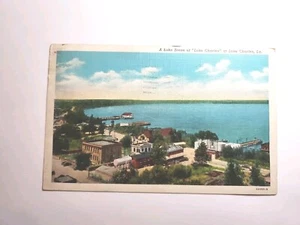 Postcard Vintage Aerial View Of Lake Charles. Lake Charles, La c1941 A472 - Picture 1 of 3