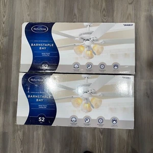 Harbor Breeze, 52" "Barnstaple Bay" Ceiling Fan with Light Kit 5-Blade | White - Picture 1 of 3