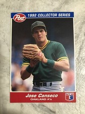 1992 Post #25 of 30 Jose Canseco Oakland Athletics A's Baseball Card MLB NM
