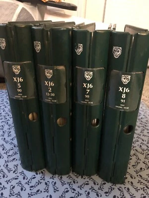 LOTE DE 4 CARPETAS GUÍA DE SERVICIO JAGUAR XJ6 1990-1991 ORIGINALES OEM 5, 2, 7 y 8 Foto 1 de 4