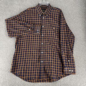 ORVIS Button Down Shirt Mens Size 2XL XXL Multicolor Windowpane Long Sleeve 