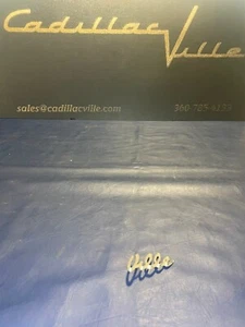 1957 Cadillac Fender "Ville" Script Emblem Letters DeVille Coupe Sedan Original - Picture 1 of 6