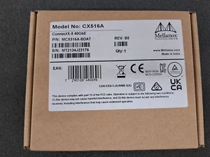 Nuevo, Mellanox, MCX516A-BDAT, tarjeta de interfaz de red 40 Gbps 12 V - Imagen 1 de 6
