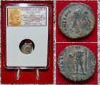 Ancient Roman Empire Coin CONSTANTIUS II Emperor In Military Dress Holding Globe