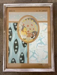 Idees de J Camus a Calavas Paris Number 2 Print w Frame Textile French France - Picture 1 of 4