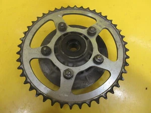 OEM 1989 1990 HONDA CB1 CB400F REAR BACK DRIVE SPROCKET W/ WHEEL HUB  - Picture 1 of 4