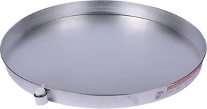 34085 White/Aluminum 1" PVC Adapter Pre-Cut Side Opening 30" Water Heater Pan - Picture 1 of 5