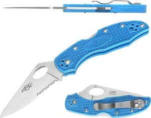 GANZO Firebird F759MS-BL Pocket Knife 440C Stainless Steel Blade Nylon Blue - Picture 1 of 8