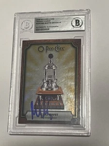 Martin Brodeur Signed OPC Vezina Trophy Card IP Slabbed Beckett BAS COA Devils a - Picture 1 of 2