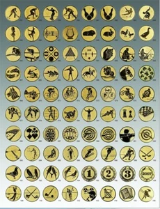 3x Alu-Embleme 50mm, go, si oder bronzefarben, selbstklebend PORTOFREI - Picture 1 of 1