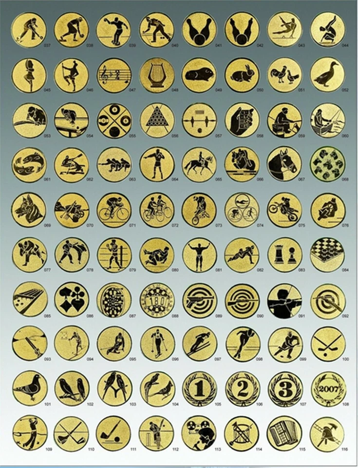 3x Alu-Embleme 50mm, go, si oder bronzefarben, selbstklebend PORTOFREI - Bild 1 von 1