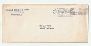 1974 United States Senate Cover Envelope With Original Letter Harrison Williams - Picture 1 of 3