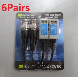 12xHD 720P 1080P CVI TVI AHD Video Balun Coax BNC to UTP CAT5 for HD CCTV Camera - Picture 1 of 4