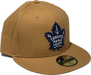New Era Light Bronze Toronto Maple Leafs NHL Hockey Custom 59FIFTY Fitted Hat - Picture 1 of 5
