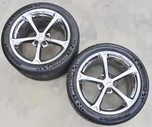 2010-2013 Corvette Grand Sport Factory 19x12 OEM Chrome Rear Wheels Rims Set 2 - Picture 1 of 17