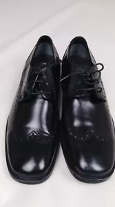 Elcanto Herren schwarz Leder handgefertigte Schnürschuhe Oxford Anzugschuhe Gr.9,5 - Bild 1 von 11