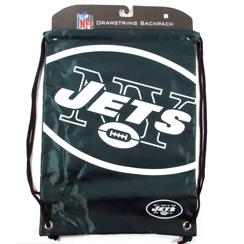 New York Jets Drawstring NFL Backpack by Forever Collectibles NWT FOCO Football Cover