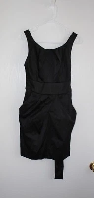 LOVE Tease Juniors Sz 3 Sheath Satin Dress Black Sleeveless Cocktail Career EUC - Image 1 of 4