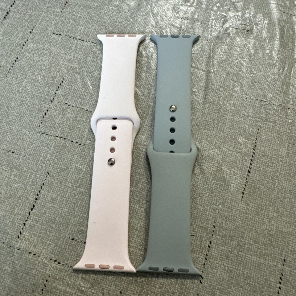 Juego de 2 correas deportivas originales Apple Watch 5 4 3 40 mm M/L - ROSA Y PIEDRA Foto 1 de 2