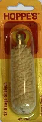 Hoppes Hunting Gun Cleaning Cotton Swab 12 Gauge Thread 5/16-27 Made in USA - Image 1 of 3