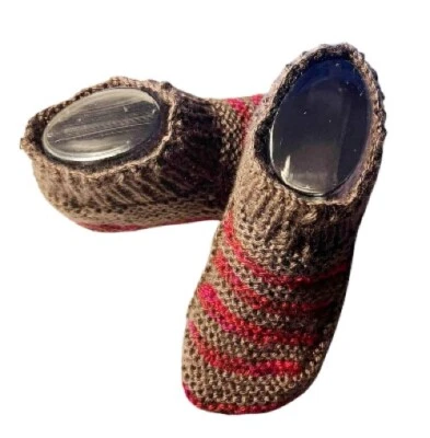 Cozy Home Slippers For Him Printed PDF Knitting Pattern - Image 1 of 4