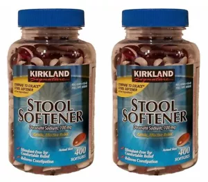 Kirkland Signature 100 Mg Stool Softener, 400 Softgels, 2 Pack - Picture 1 of 3