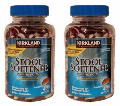 Kirkland Signature 100 Mg Stool Softener, 400 Softgels, 2 Pack - Image 1 of 3