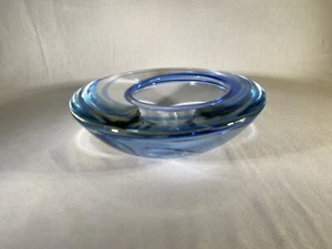 Tazón de vidrio Arquímedes Seguso Murano vintage década de 1960 con apertura central - Imagen 1 de 14