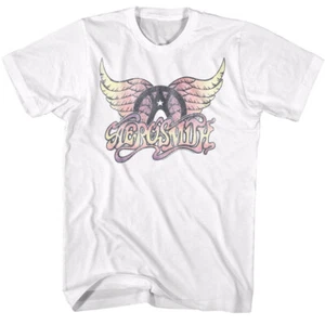 Aerosmith Pastel Color Freedom Wings Logo Men's T Shirt Rock Band Music Merch - Picture 1 of 5