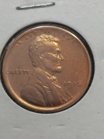 1916 RED UNC LINCOLN WHEAT CENT  A-126 Cover