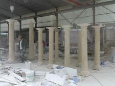 BEAUTIFUL HAND CARVED MARBLE ESTATE EUROPEAN STYLE TRAVERTINE COLUMNS - CTC7