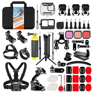 HONGDAK Action Camera Accessories Kit for GoPro Hero 12 11 10 9 Black, Waterp... - Picture 1 of 7