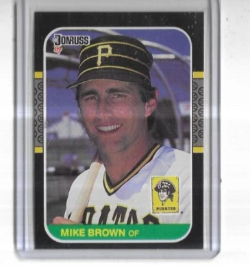 1987 Donruss #168 Mike Brown Pittsburgh Pirates - Image 1 of 2
