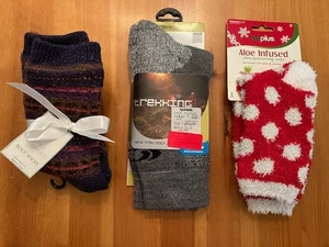 Set of 3 Women's Socks- New- Air Plus- Jessica McClintock- Mega Trek - Picture 1 of 2