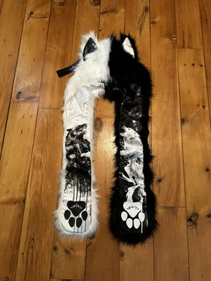 NWT SpiritHoods Lora Zombie  The One You Feed Wolf Faux Fur Hat Scarf Goth - Image 1 of 4