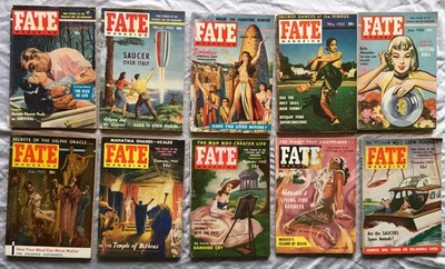 Vtg Lot Fate Magazine 1955 10 Issues Near Complete Vol. 8 margaret fuller UFOs Foto 1 de 4