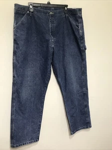 Pantalones de mezclilla Wrangler para hombre talla 40x30 azul carpintero algodón calce relajado 94LSWDV - Imagen 1 de 9