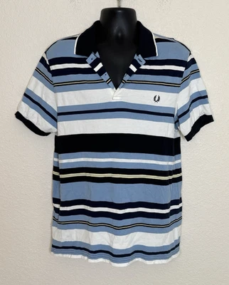 Fred Perry Stripe Short Sleeve Knitted Polo Shirt Mens Large L Smart Preppy - Image 1 of 4