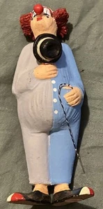 Vintage Clay Pottery Hand Painted Clown Figure Hecho En Mexico 6” Statue - Picture 1 of 6