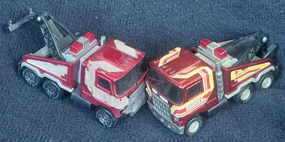 TWO Vintage Buddy L Wrecker Tow Truck Diecast 1980's 5" Buddy L Toys LOOSE - Image 1 of 4