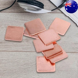 10 pcs 15mmx15mm 0.3mm to 2mm Heatsink Copper Shim Thermal Pads for Laptop - Zdjęcie 1 z 15