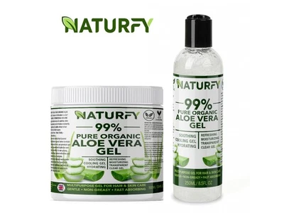 NATURFY Aloe Vera Gel 100% Pure Natural Organic Multipurpose Soothing Hair & Skin Face