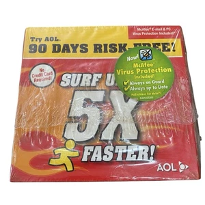 AOL CD-ROM Surf Up To 5X Faster 10 Games Free America Online Software Sealed - Picture 1 of 3